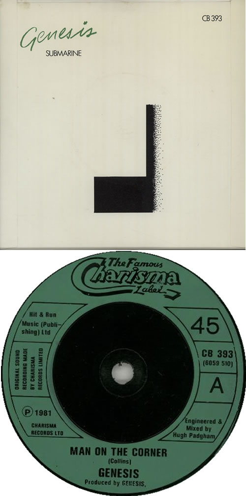 Genesis Man On The Corner - Picture sleeve UK 7